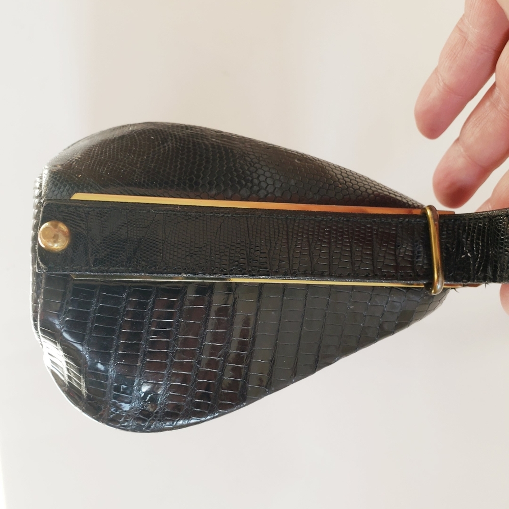 Vintage reptile patent leather purse bag - Picture 5 of 8
